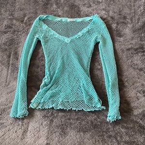 Mesh long sleeve shirt